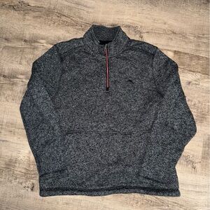 Tommy Bahama Sweater Mens XL Pullover Sweatshirt Quarter Zip Fleece Casual Grey